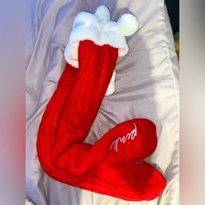 PINK Christmas Long Socks